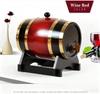 3L Wood Wine Barrel Dispenser with Stand Food‑Grade Liner for Red Wine Storage Decoration
