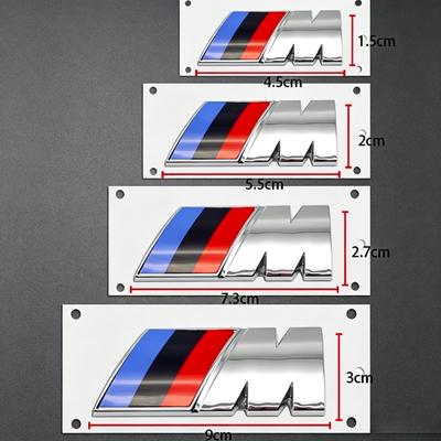 BMW M Sport 3D ABS Side Fender Trunk Emblem Logo Sticker, Decor Badge Fit M3 M5 M6 X3 X6 E34 E36 E46 E90 F30 G20 G30 Car Styling Ia2