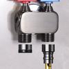 Manual Double Outlet Brass Sprayer for Bathroom Hygienes Pet Care and Laundry Threaded Valves with Leakproof Structure