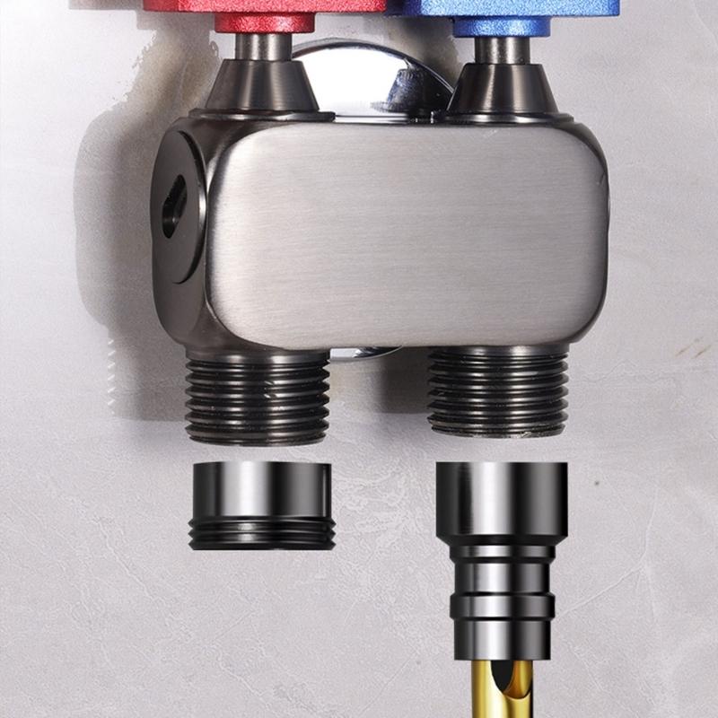 Manual Double Outlet Brass Sprayer for Bathroom Hygienes Pet Care and Laundry Threaded Valves with Leakproof Structure