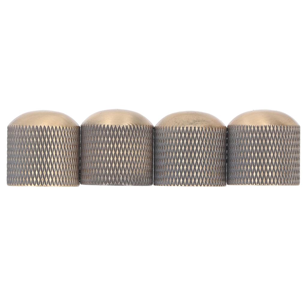 4Pcs Electric Guitar Knob Metal Volume Tone Control Dome Guitar Knob Replacement 6mm 0.24in