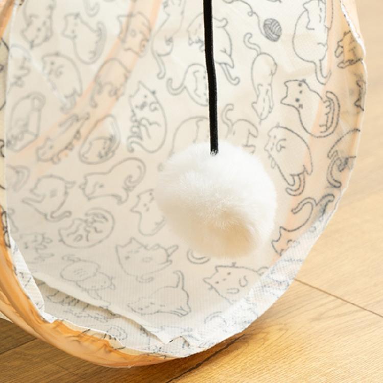 Katzen Spielzeug Tunnel Röhre Zusammenklappbares Zelt Versteck Haus Plüschball für Kaninchen
