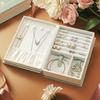 Magnetic Book-Shaped Jewelry Box Flip-Top Organizer with Velvet Lining Earrings Necklaces Rings Elegant Storage Case for Women