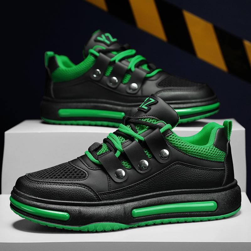 New Height Increasing Leather Versatile and Personalized Board Shoes, Casual and Fashionable Outdoor Sports Casual Men's Shoes