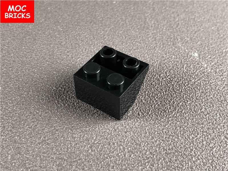 Non-Toxic 50Pcs/Lot Moc Bricks White Black Silver Gray Slope Brick 2X2 Inverted 3660 Diy Educational Building Blocks Toys Kids Gifts