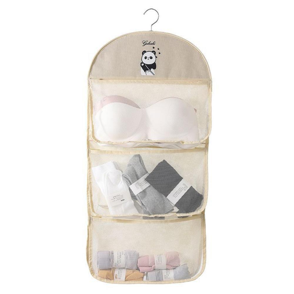 

Large Capacity Socks Hanging Bag Multi-layer Wardrobe Organizer Durable Net Bag 3rd floor