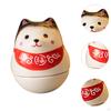 Ceramic Lucky Dog Shiba Inu Figurine Tumbler Doll 1.4x1.4x1.5inch Desktop Ornament