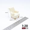 1Pcs 1:121:201:251:30 Scale Dollhouse Miniature Single Sofa Chair Mini Flocked Armchair Pretend Play Furniture Scene Decor