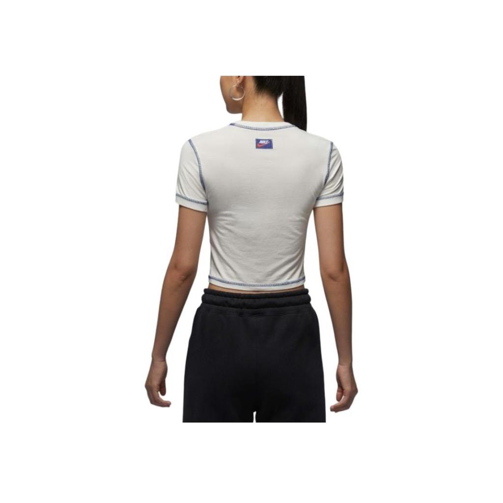Nike SS SLM CRP GFX Tee Rair Fashion Round Neck Breathable Comfortable Versatile Short Sleeve Regular T-Shirt Women Tops White IB2921133