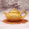 Brass Dragon & Phoenix Teapot Set: Elegant Tea & Coffee Table Décor