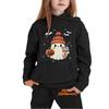 Kids Halloween Hoodie Set with Graphic Print Pullover Sweatshirt and Matching Pants Comfortable Casual Outfit for Boys and Girls
