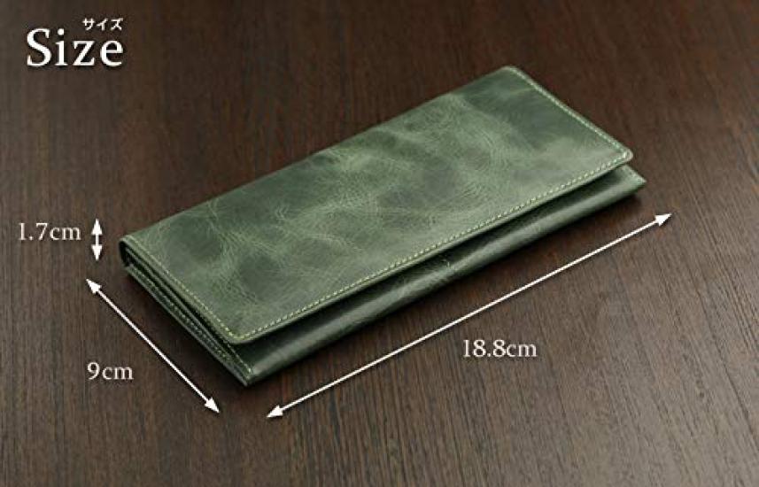 ABIES Vintage Wax Leather Long Wallet (Black) Made in Japan