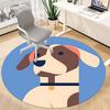 1pc Puppy Pet Office Round Area Rug, Under Office Chairs Bedroom Living Room Home Decor, Room Deco