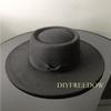 Fedora Hat for Women Men Flat Top Concave Design Autumn Winter Bow Tie Jazz Hat Colorful Unisex Fedora Wide Brim Hat Panama 2022