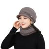 New Winter Style Old Lady Windproof Plus Eeled Duck Tongue Knitted Wool Hat for Girls Mother Rabbit Hair Warm Hat