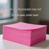 A4 Fluorescent Rose Red Printing Paper, 70g, 500 Sheets, Handmade Origami Paper