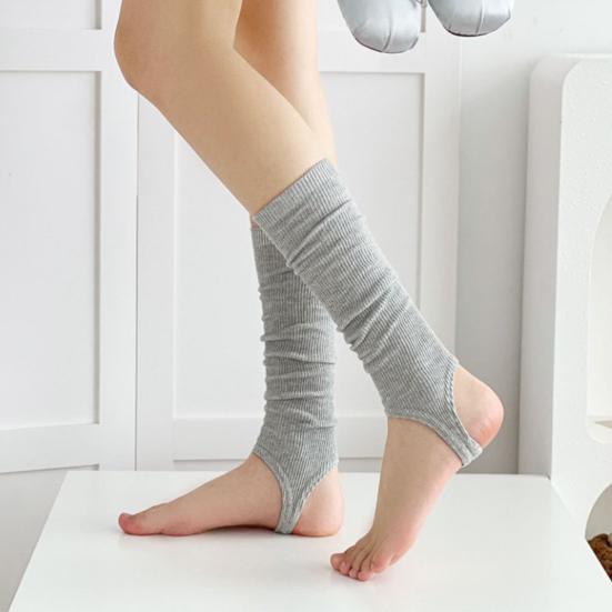 Dámské letní ponožky s poutkem Prodyšné ponožky bez špičky na lýtka Volné baletní návleky na nohy Scrunch ponožky pro ženy Jóga Tanec