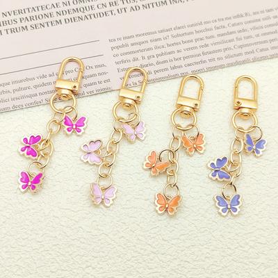 1pc Key Chains Car Key Enamel Bag Accessories Flying Animal Women Butterfly Keychain