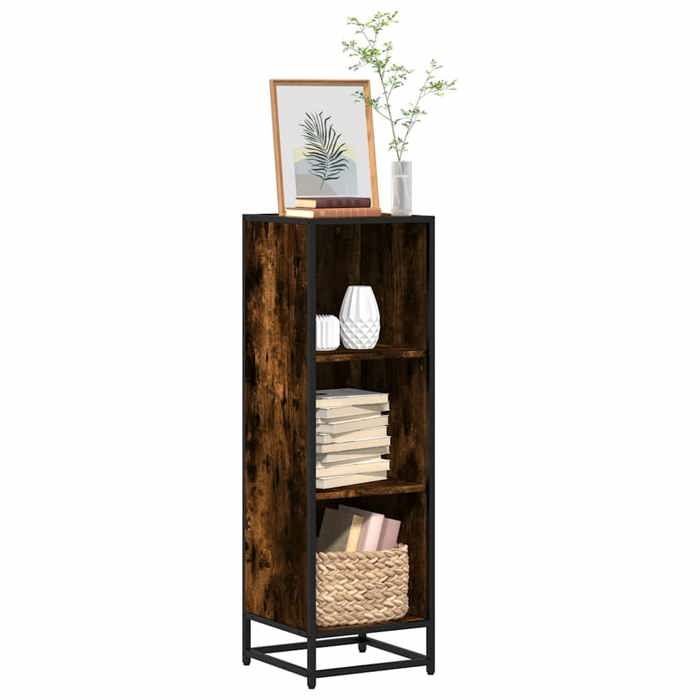 VidaXL Bookcase Smoked Oak 33.5x33x107.5 Cm Engineered Wood, Bookcase, Room Divider, Divider, Cabinet of 849156