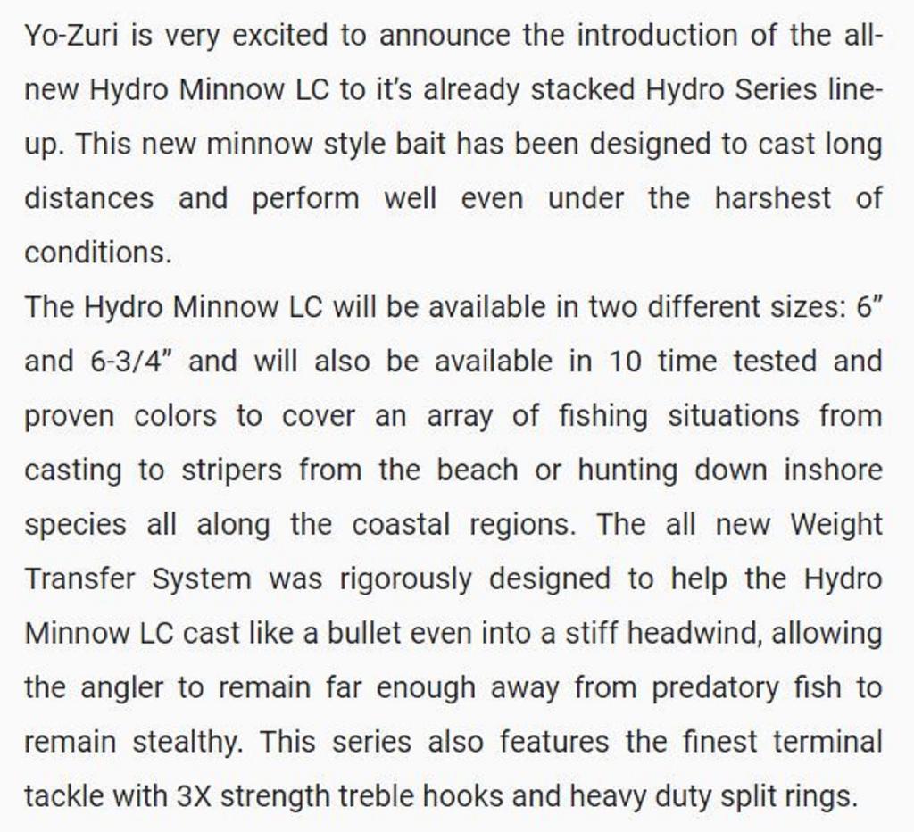 Yo Zuri Hydro Minnow Long Cast 150 Mm Floating Lure R1322-BONE (7370)