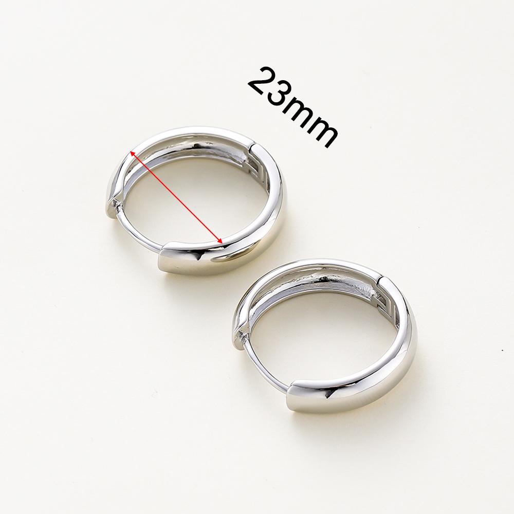 14K 18K Gold Plated Round Circle Gold Plated Hoop Earrings For Women Korean Fashion Ring Earrings Jewelry Accessories