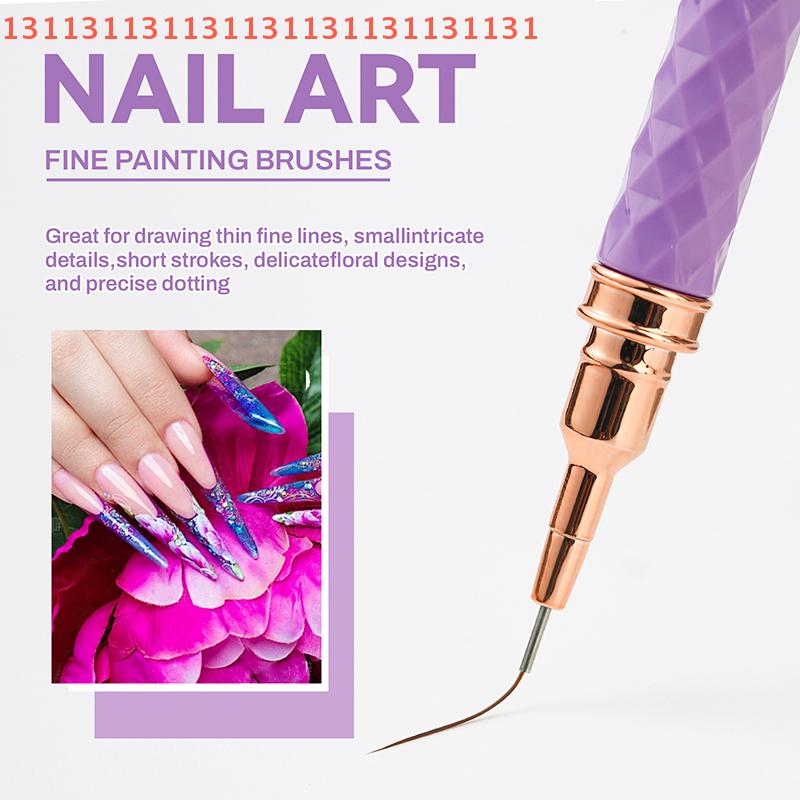 5pcs French Stripe Line Painting Drawing Flower Pen Professional Manicure Tool Nail Art Liner Brush Set UV Gel Nail Brushes Kits
