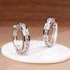New 925 Sterling Silver Shining Zircon Earrings Women's Circle Round Earrings Fashionable Elegant Jewelry Birthday Party Gifts