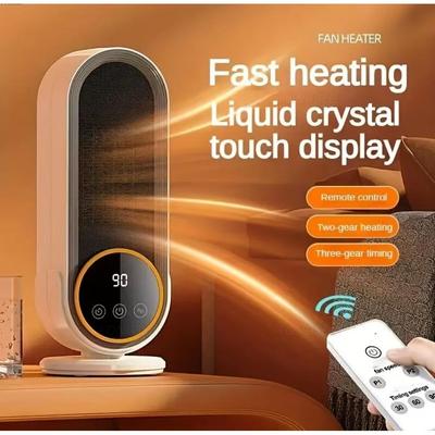 1200W High Power Portable Electric Heater Touch Screen Timing Electric Warmer Household Remote Control Heating Fan