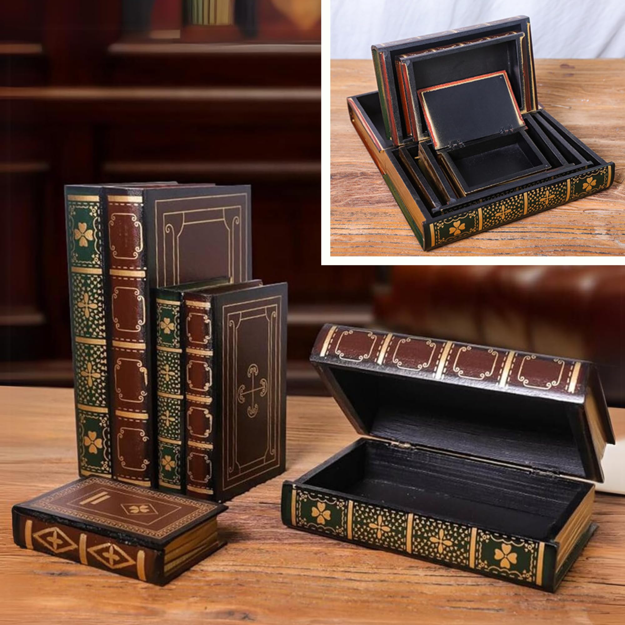 

Book imitation storage antique Western dummy book accessory case accessory ([Matryoshka] case)
