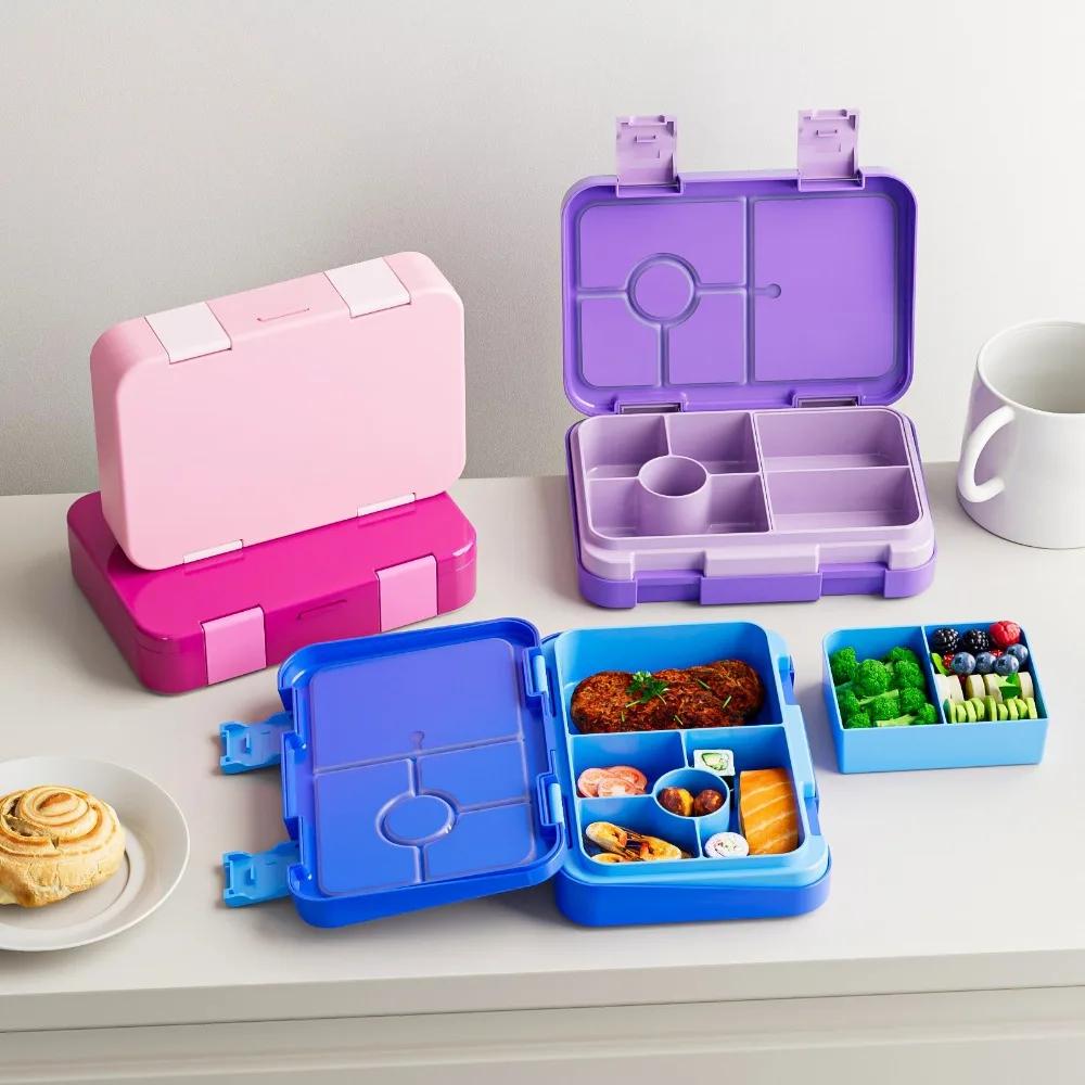 Double-layer 810ml Lunch Box Divided Leakproof Microwave Oven Bento Box Interlayer Easy to Clean Leakproof Storage Box