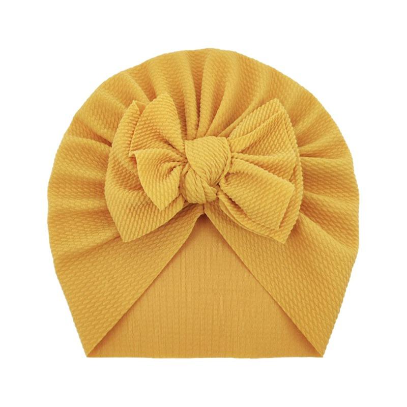 Baby Warm Fetal Cap Cute Children Tie Bow Hat Four Seasons Soft Baby Pullover Hat One size fits all