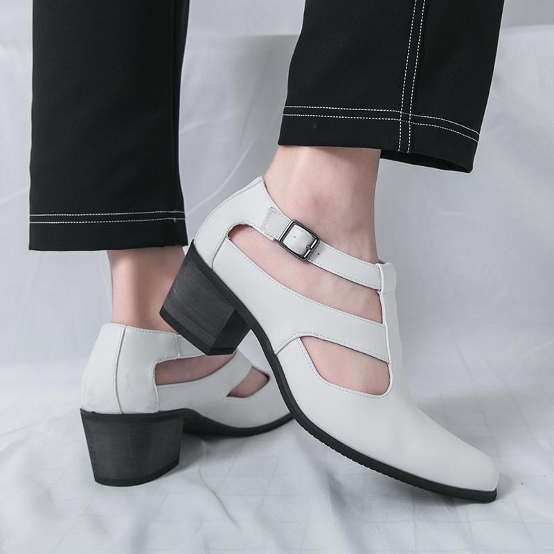 Summer Men Business High-heeled Sandals European American Comfortable Breathable Fashionable Performance Sandals Sizes 38-46