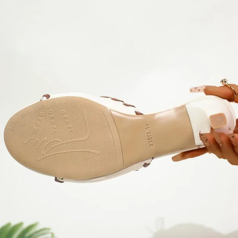 Fashion Ladies Shoes 2025 Summer New Modern Women's Open Toe Slippers Outdoor Fashion Bow Tie Thin Heels Sandals Leisure Dress Slippers