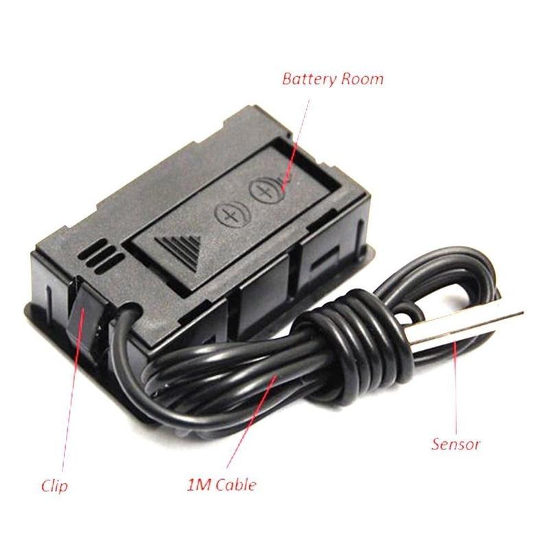 Aquarium Waterproof Probe Thermometer WITHOUT BATTERY Digital LCD Fish Tank Waterproof Temperature Thermometer Meter Reptile