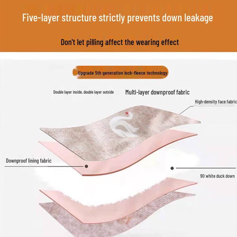 LANGSHA Women's Thermal Fleece-Lined White Duck Down Inner Pants