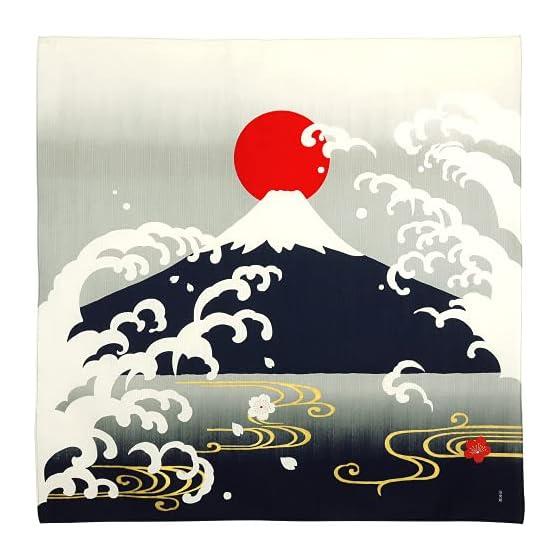 Hama pattern large cloth (furoshiki 90cm) Hinode Fuji