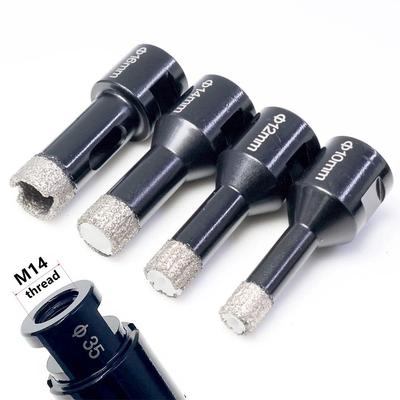 1 Stück M14 Gewindebohrlochöffner 6mm-25mm Gelöteter Diamantbohrkern Trocken mit Wachs Winkelschleifer Bohrer