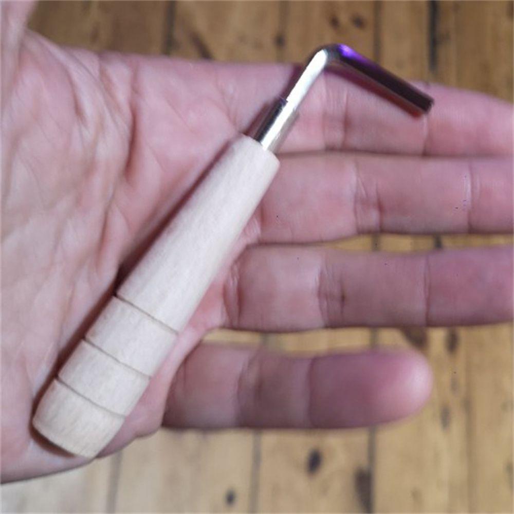 Wooden Handle Guitar Neck Guitar Tool With Allen Key Guitar Wrench Hex Wrench Curvature Of Guitar