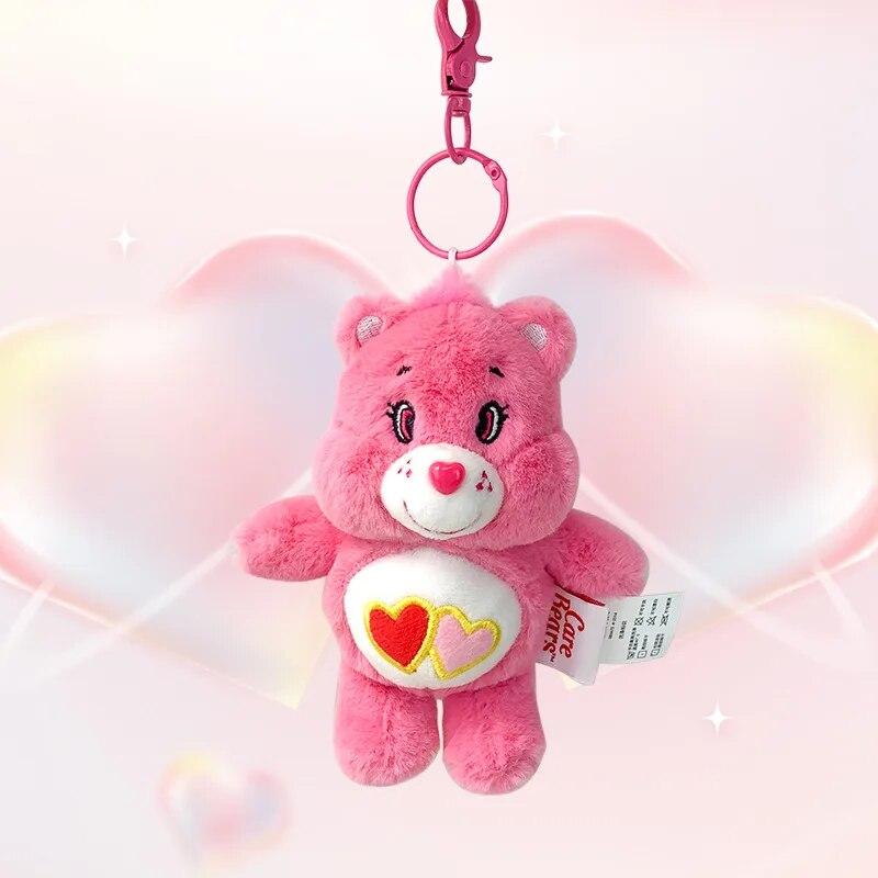 15cm Kawaii Anime Rainbow Bear Plyšový přívěsek na klíče Taška Plyšová panenka narozeninový dárek