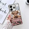 Cute Highland Cow Plating Phone Case For Xiaomi Redmi Note 14 15 Pro Plus 13 12 11 11S 11T 10 9S 9 5G Anti-Fall Airabag Cover