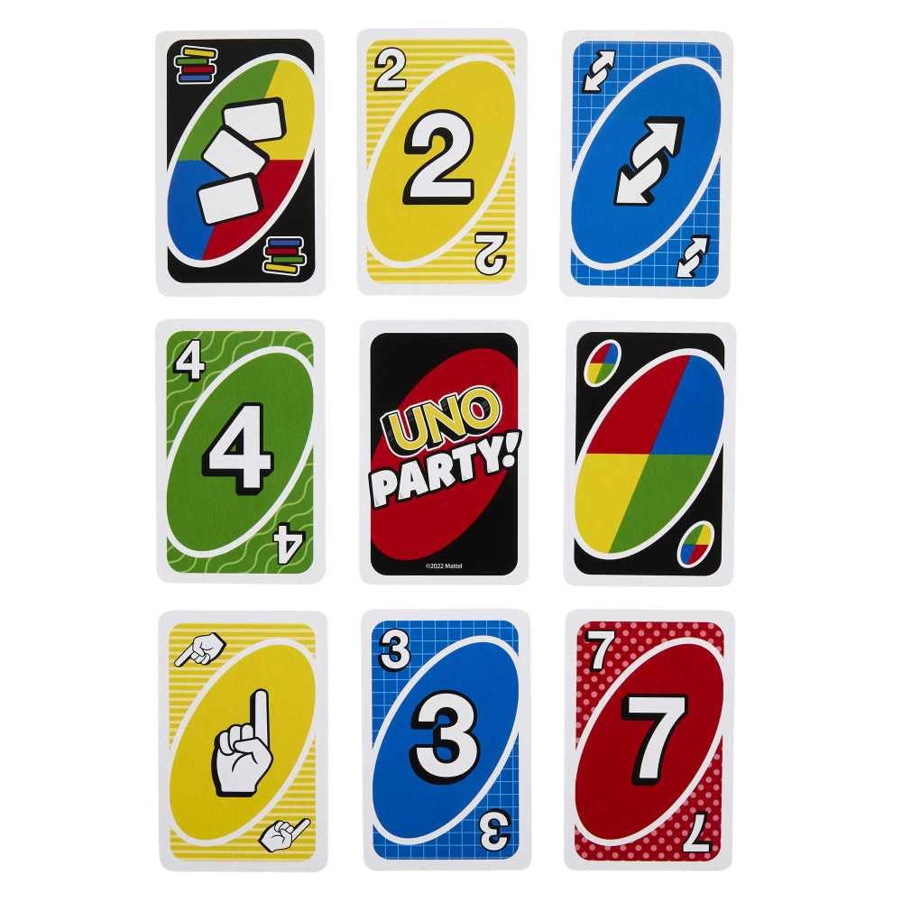 Mattel Games UNO Party Card Game for 6-16 Players, Ages 7 and Up, HMY49