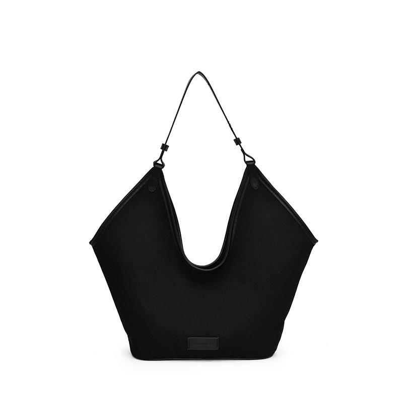 Autumn and winter textured suede big bag women's new retro velvet tote bag fashionable versatile commuter armpit bag