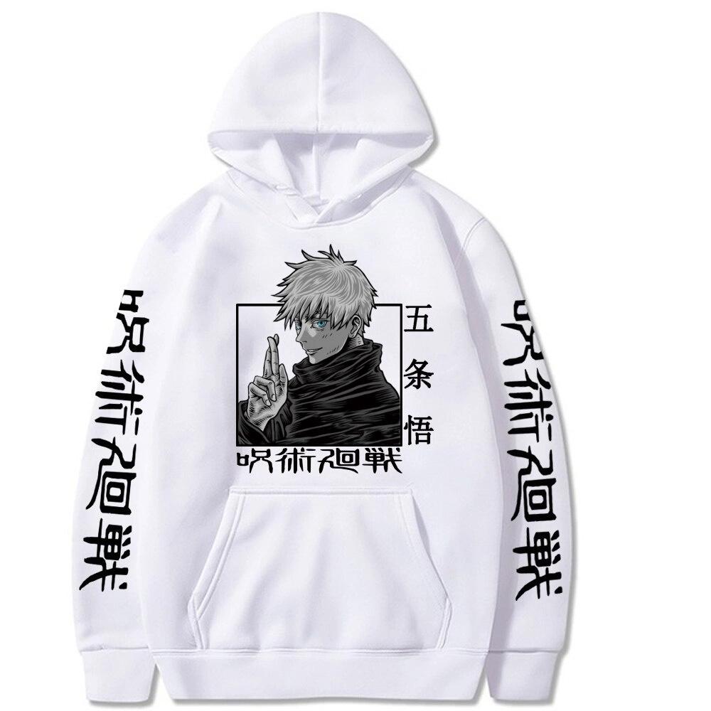 Satoru Gojo Anime Hoodie Jujutsu Kaisen Casual Loose Print Pullover Men Autumn Winter Harajuku Long Sleeve Sweatshirts