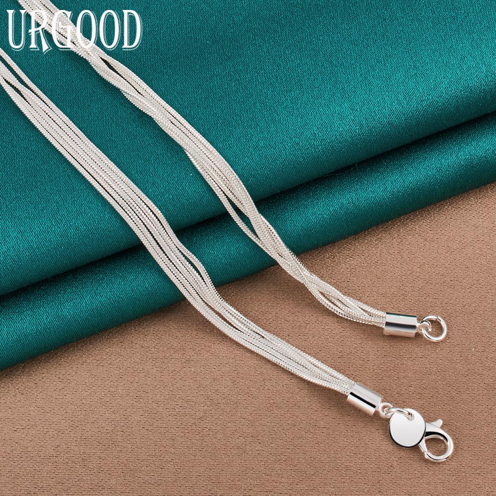 Collier avec pendentif étoile en argent Sterling 925, chaîne serpent, bijoux à la mode