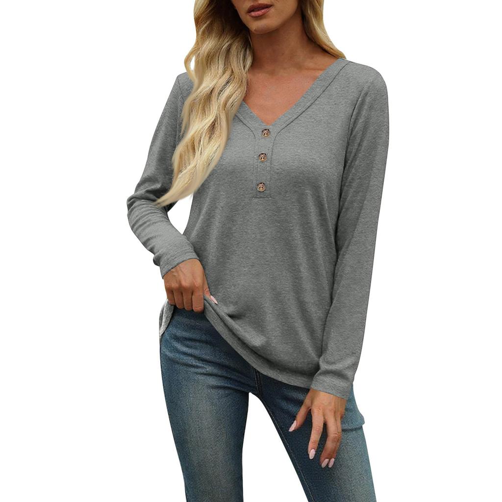 Women's Fashionable And Casual Seven Long Sleeve Printed Round Neck T-Shirt Top