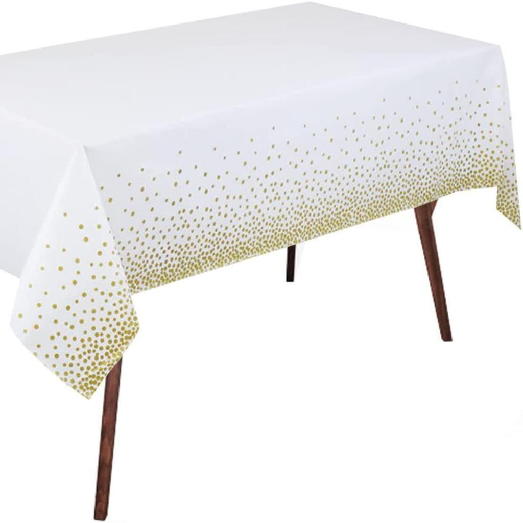 PEVA Platinum Dot Waterproof Nordic Tablecloth for Parties & Gatherings
