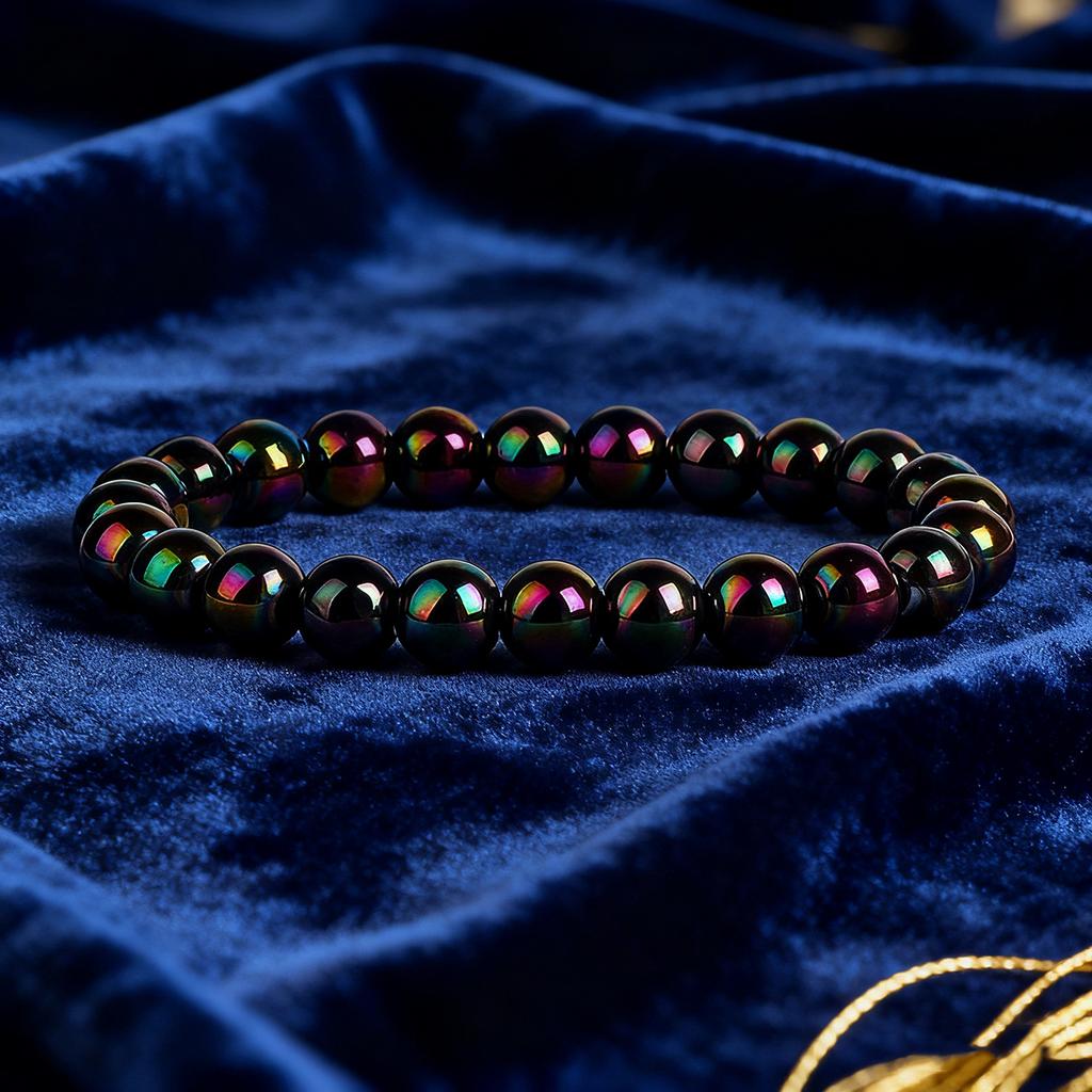 No Magnetic Black Colorful Hematite Bracelet Health Care Hematite Bracelets Women Vigour Natural Stone Bracelet Jewelry Pulsera