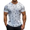 Men Tropical Palm Tree Graphic T-Shirt - Breathable Mesh Fabric, Casual Short Sleeve Crewneck, Summer Style with Sailboat & Coconut Design