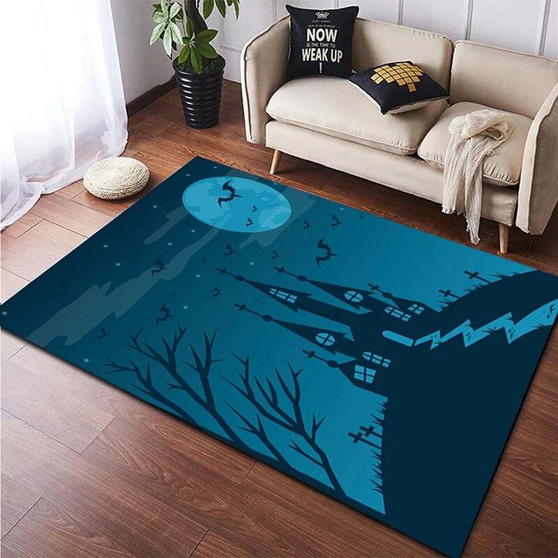 Halloween New Year Gift HD Printing Area Carpet, Living Room Sofa Decorative Carpet, Anti-skid Mat, Alfombras Direct Shipment