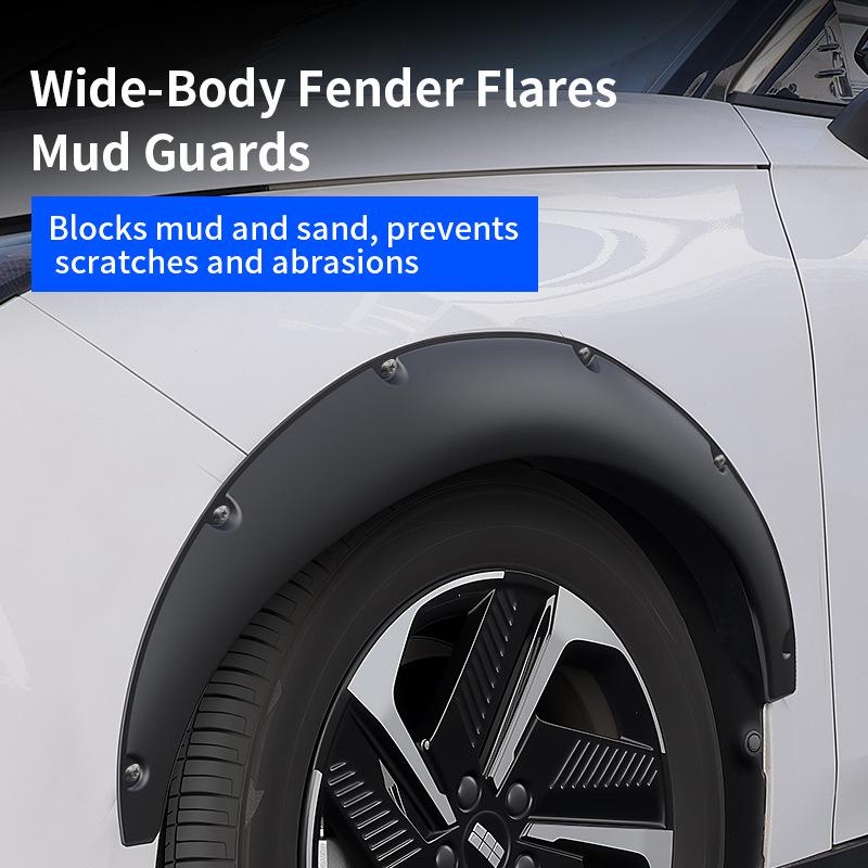Universal Wide Body Fender Flares for Sedans, SUVs & Off-Road Vehicles - Decorative Mudguards